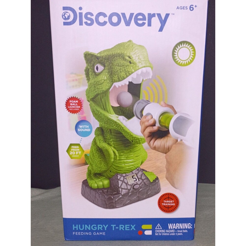 Discovery Kids Hungry T-Rex Feeding Game, Shooting Competition with Sound
